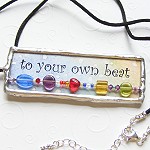 Dance to your own beat Two-Sided Soldered Pendant - Back